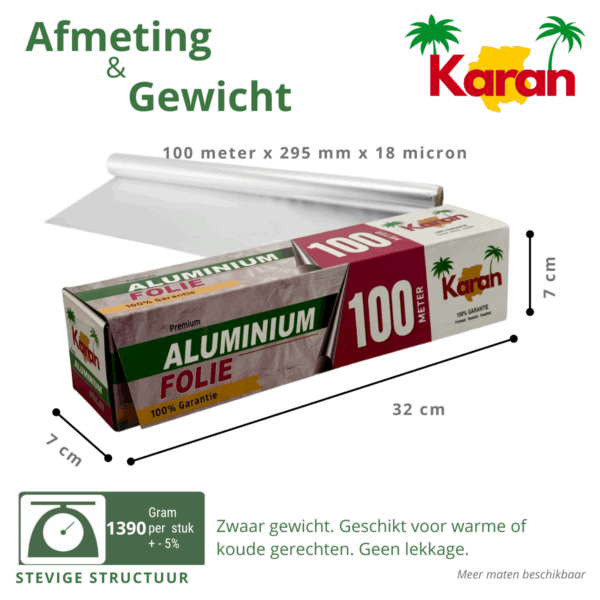 Karan Aluminium Folie 8x100 Meter - Afbeelding 2