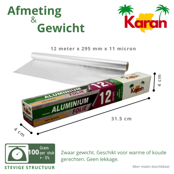 Karan Aluminium Folie 48x12 Meter - Afbeelding 2