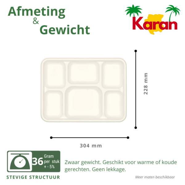Karan Borden 6 vak Suikerriet 12x25st - Afbeelding 3