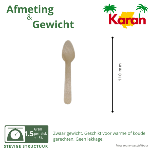 Karan Houten Theelepel 100x50st - Afbeelding 2