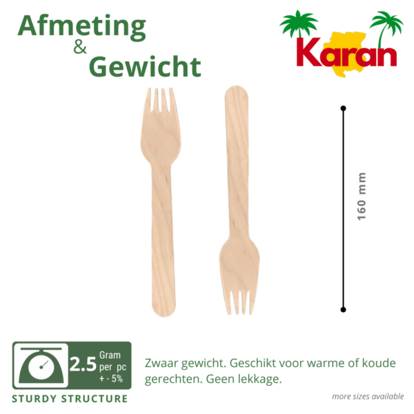 Karan Houten Vork 100x50st - Afbeelding 2