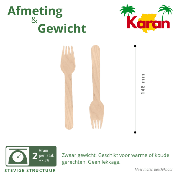 Karan Houten Vork Klein 100x50st - Afbeelding 2